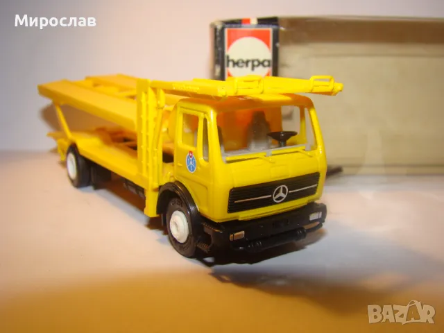 HERPA H0 1/87 MERCEDES АВТОВОЗ КАМИОН МОДЕЛ КОЛИЧКА, снимка 3 - Колекции - 48408564