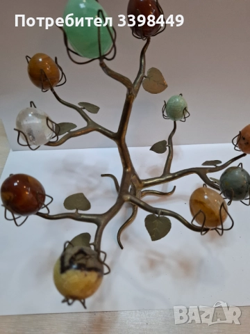 Декоративно дърво от нефрит или друг полускъпоценен, снимка 4 - Антикварни и старинни предмети - 52674077