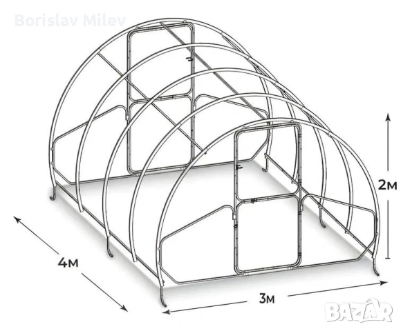 Оранжерия с поликарбонатно покритие, снимка 4 - Оранжерии - 53461852