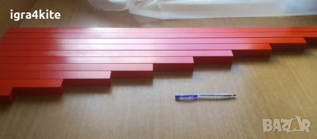 -20% Професионални Монтесори Дървени Червени Стикове в Голям Размер, снимка 4 - Образователни игри - 36540185