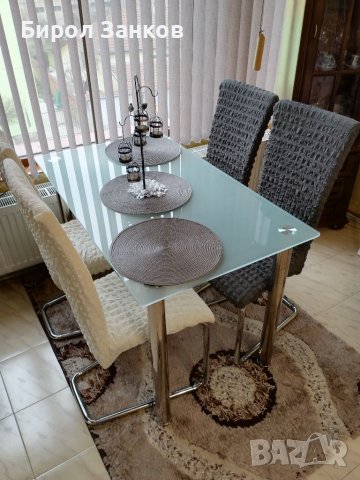 Продавам маса с 4 стола, снимка 2 - Маси - 39488423