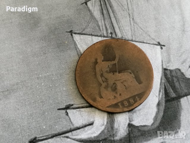 Монета - Великобритания - 1 пени | 1884г., снимка 1 - Нумизматика и бонистика - 28259543