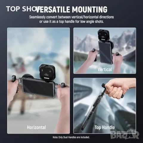 Нов 360° Въртящи Се Дръжки за Снимане Видео iPhone Samsung - NEEWER, снимка 6 - Друга електроника - 49956903