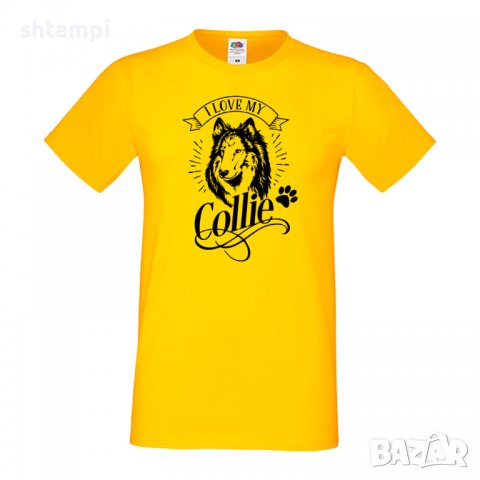 Мъжка тениска I Love My Collie Dog,Куче, животно,подарък,изненада, снимка 8 - Тениски - 36933817