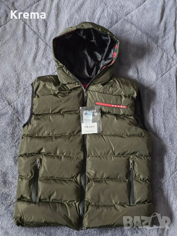 Мъжки елек с качулка-нов