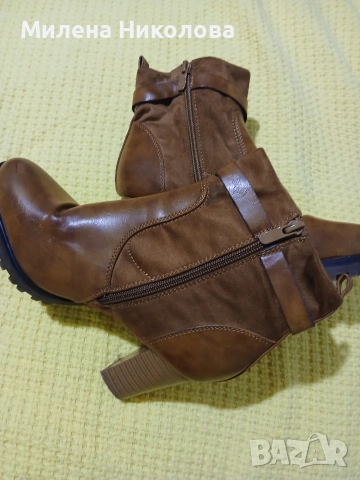 Кафяви боти 39н, снимка 5 - Дамски боти - 53291047