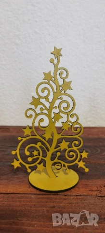 Дървена коледна украса – Елха, снимка 3 - Декорация за дома - 52222973