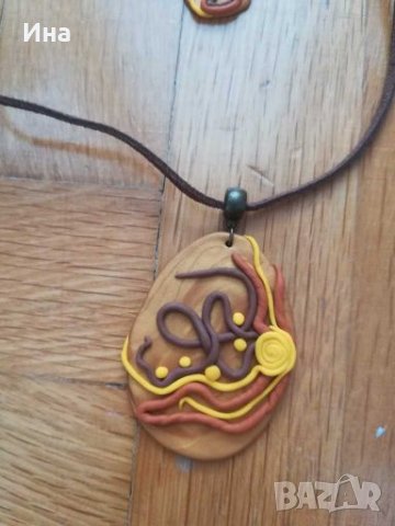 Комплект бижута от полимерна глина, снимка 4 - Бижутерийни комплекти - 27987364