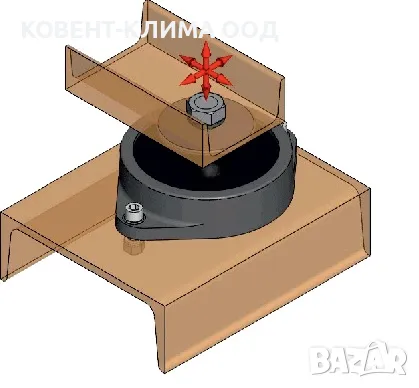 Антивибрационен тампон с двустранно закрепване – Härter, снимка 7 - Резервни части за машини - 48591437