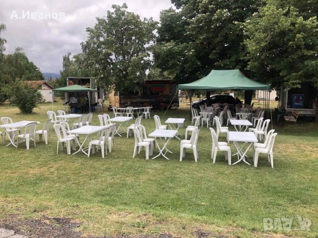Маси с метална основа + столове - комплекти, снимка 3 - Градински мебели, декорация  - 38990293