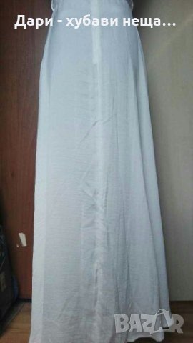 Бяла дълга официална рокля❤S/M,M❤арт.4076, снимка 5 - Рокли - 33280102