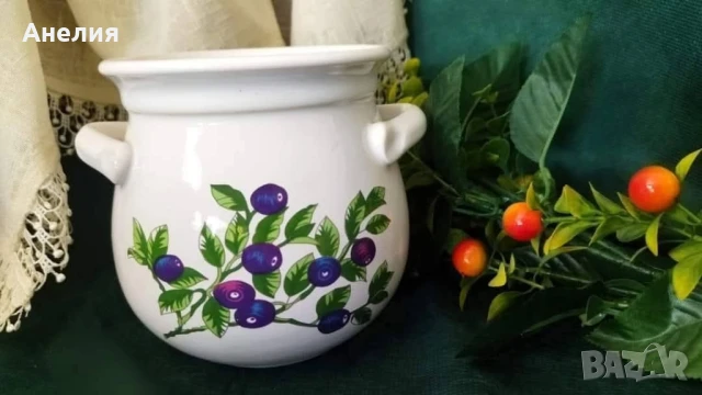 Съд или кашпа с боровинки, снимка 2 - Декорация за дома - 51266072