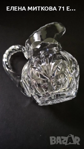 Масивна кристална каничка за мляко богата гравюра, снимка 3 - Аксесоари за кухня - 52564820