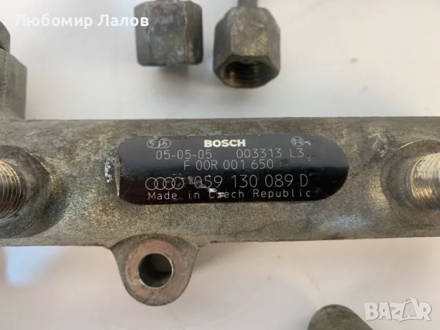 Горивна рейка Volkswagen Touareg I Фолксваген Туарег 1 (02-09) 2.7d 3.0d  059 130 090J 059 130 089D , снимка 3 - Части - 49822261