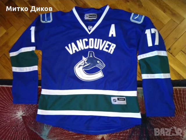 Ванкувър Канукс хокейна тениска Рийбок №17 Райън Кеслер размер М-Л, снимка 1