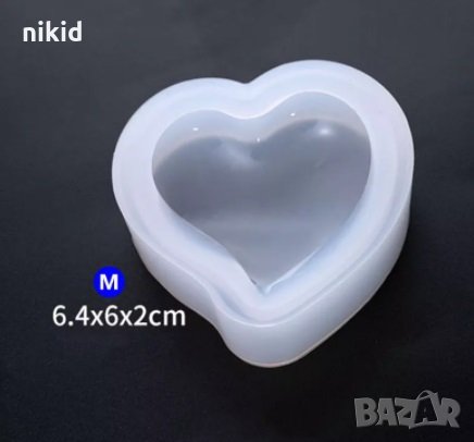 3D 3 Размера Заоблено сърце силиконов молд фондан за шоколад гипс смола бижута украса, снимка 4 - Форми - 32501796
