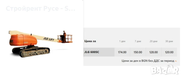 Вишка за тежък терен, Верижна, JLG 600SC, 20 метра, Под наем, снимка 2 - Индустриална техника - 51018218