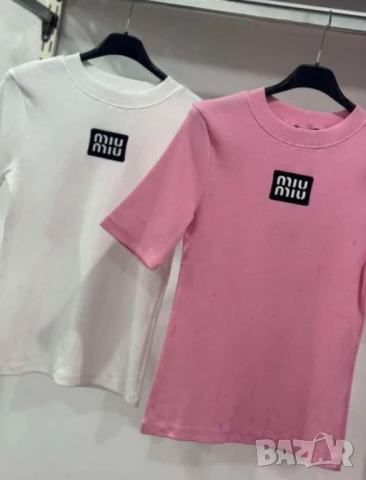 рипсени блузи miu miu