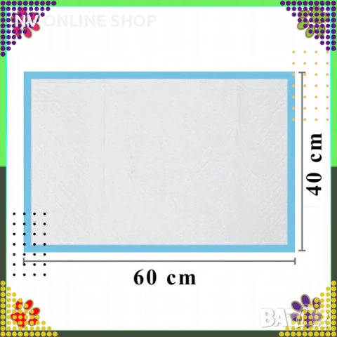 Хигиенни пелени-подложки за кучета XL 40х60 см – силно абсорбиращи и непромокаеми 20 броя, снимка 6 - За кучета - 53180063