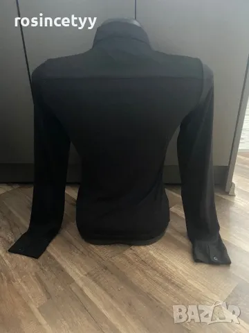 Черна изчистена риза, снимка 5 - Ризи - 50391246