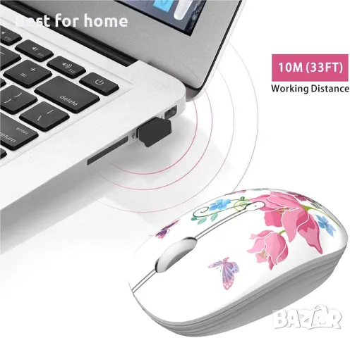 TENMOS M101  Сладка, безжична, компютърна мишка с USB приемник, снимка 4 - Клавиатури и мишки - 50190546