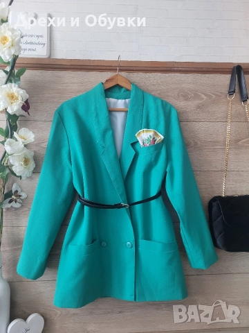 Ново зелено сако блейзър , снимка 8 - Сака - 52764035
