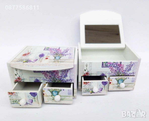 НОВА КУТИЯ ЗА БИЖУТА.КУТИИ ЗА БИЖУТА.ПОДАРЪЧНА ДЪРВЕНА КУТИЯ ЗА БИЖУТА.VINTAGE ВИНТИДЖ ОРГАНАЙЗЕР +, снимка 2 - Подаръци за жени - 51630759