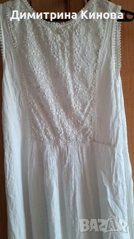 дълга памучна рокля Mango - xs , снимка 4 - Рокли - 50535534