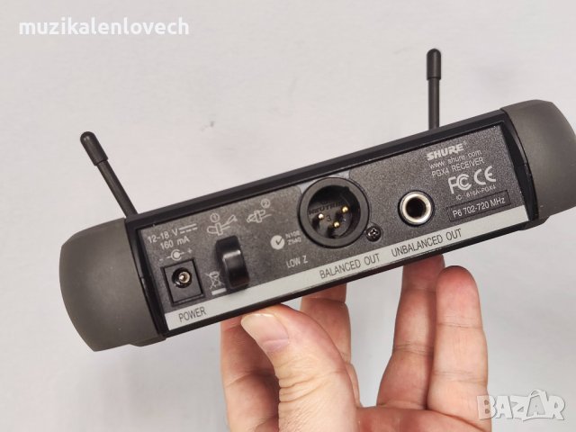 Shure PGX4 P6 /702 - 720 MHz/ mic receiver - приемник за безжичен микофон, снимка 4 - Микрофони - 35238021