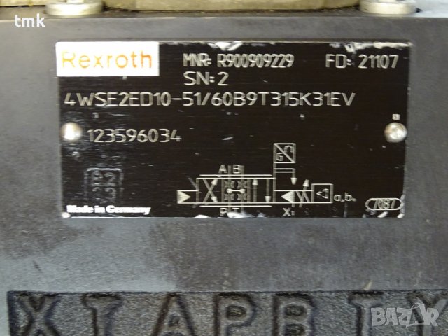 Серво клапан Rexroth 4WSE2ED10-51/60B9T315K31EV directional servo valve, снимка 13 - Резервни части за машини - 38005237