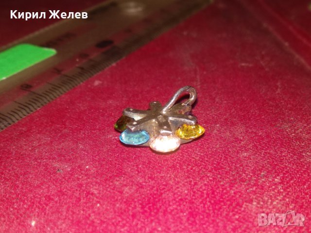 СКЪПОЦЕНЕН ФЛОРАЛЕН СРЕБЪРЕН ПЕНДАНТ СРЕБРО925 с ФАСЕТИРАНИ ИСКРЯЩИ БЛАГОРОДНИ КАМЪНИ КРИСТАЛИ 27280, снимка 4 - Колиета, медальони, синджири - 39268135