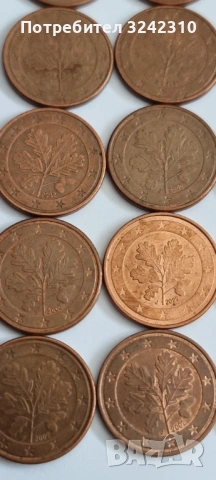 монети от 5 цента Немски  26 броя, снимка 4 - Нумизматика и бонистика - 53343983
