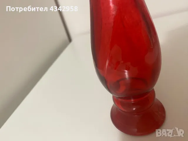 Avon Ruby Red Glass Vintage vase.1960s, снимка 2 - Други ценни предмети - 49393045