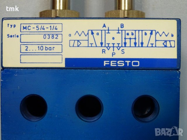 Пневматичен разпределител Festo MC-5/4-1/4 2-10bar, снимка 3 - Резервни части за машини - 36906719