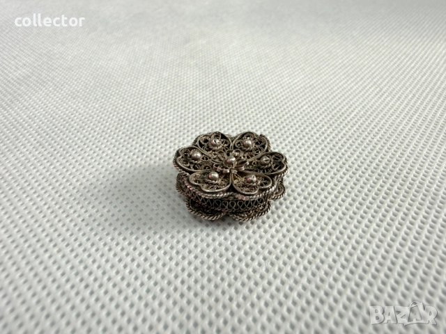 Сребърен медальон / висулка от филигран. №7777, снимка 7 - Колиета, медальони, синджири - 52848060