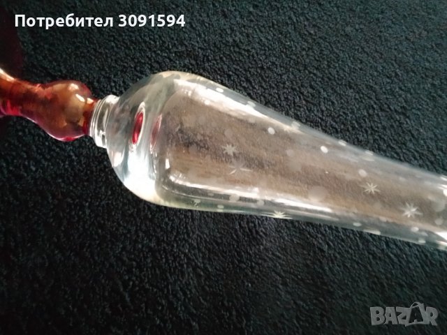  Стилна ваза от кристално стъкло  Размер 24см, снимка 4 - Антикварни и старинни предмети - 43582240