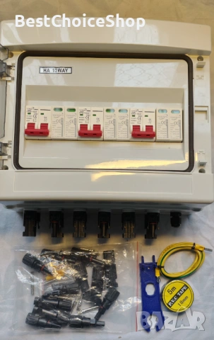 PV Фотоволтаична Защита от пренапрежение 3вх. 3 изхода DC прекъсвач – 1000V DC, 25A, IP65, снимка 2 - Друга електроника - 53506392