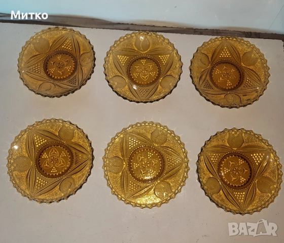 Десертни Стъклени чиний , снимка 3 - Чинии - 52860931