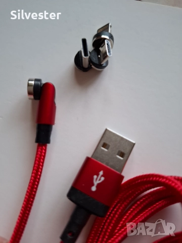 USB магнитни кабели за зареждане на телефон, 1 и 3м., снимка 2 - USB кабели - 47207940