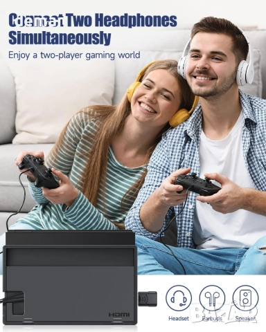 ZEXMTE PS5 Bluetooth 5.3 адаптер, за PS5 PS4 Switch (само аудио, без микрофон), снимка 3 - Аксесоари - 51521845