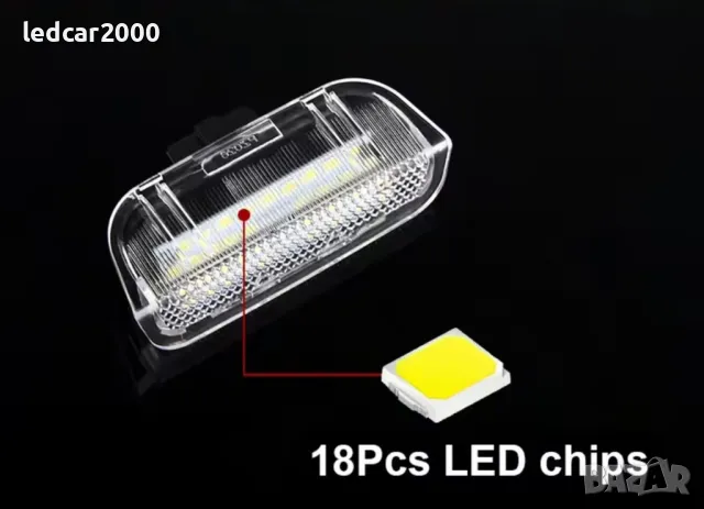 Лед Плафони за врати Volkswagen Porsche Skoda, снимка 2 - Аксесоари и консумативи - 50296931