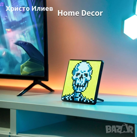 Дигитална цифрова фоторамка Divoom Pixoo 32x32 арт LED дисплей за декорация, снимка 7 - Други стоки за дома - 52468656