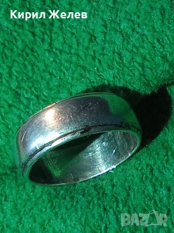 СТАРИННА МАСИВНА СРЕБЪРНА РЕТРО АР ДЕКО СТИЛ ХАЛКА ВИСОКА ПРОБА СРЕБРО ПРЪСТЕН РЪЧНА ИЗРАБОТКА 37823, снимка 3 - Антикварни и старинни предмети - 40762593