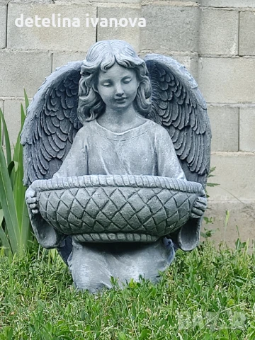 Фонтан-кашпа от вибробетон "Ангелче"