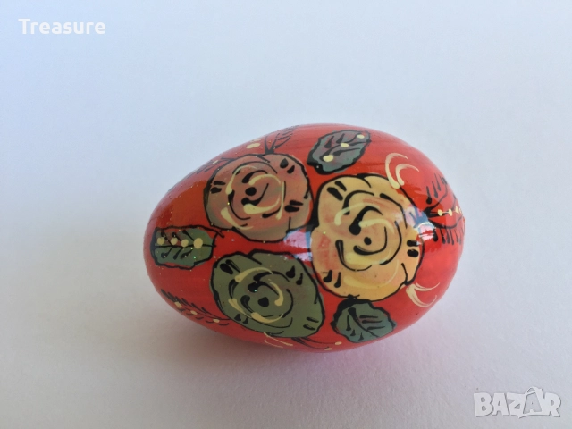 Великденско яйце, дървено №9 -  рози 2, снимка 2 - Декорация за дома - 38194448