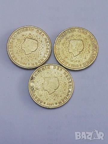 лот 50 евро-цента Холандия 1999-2000-2001 г.