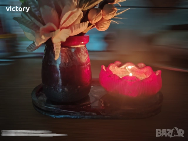 Ръчно изработен комплект от епоксидна смола – идеален подарък или декорация!, снимка 2 - Декорация за дома - 53335851