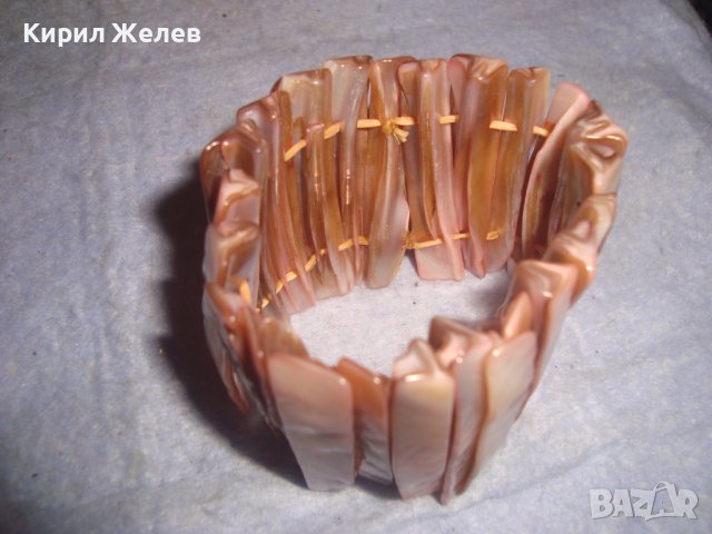 КРАСИВА СЕДЕФЕНА ЛЯТНА ГРИВНА ХЕНД МЕЙД БИЖУ КРАЛСКИ СЕДЕФ 6829, снимка 6 - Гривни - 37093637