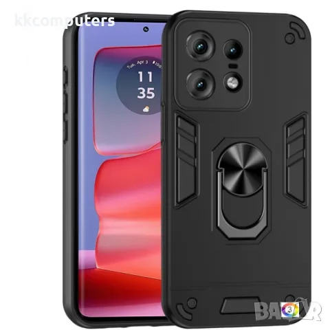 Motorola Edge 50 Pro 5G Удароустойчив Ring Holder2 Калъф и Протектор, снимка 3 - Калъфи, кейсове - 49916633