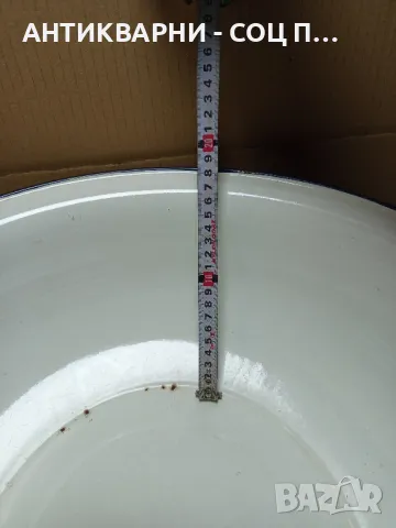 Соц Стар Емайлиран Леген 1963г., снимка 8 - Антикварни и старинни предмети - 49667687